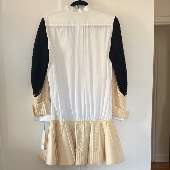 Sacai White Jacket with Black Trim Label Detail - Picture 8 of 8